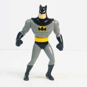 vintage 1993 batman grey suit yellow belt dc comics cake topper 3.5 inch figure